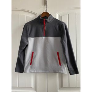 Wonder Nation Boys Pullover Sweater Quarter Zip Fleece Warm Gray Size L (10-12)